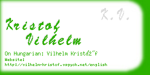 kristof vilhelm business card